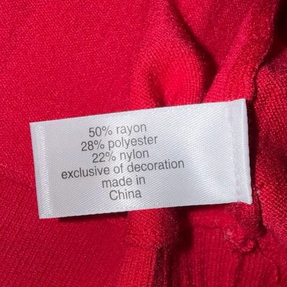 NWT LANE BRYANT Embroidered Crew-Neck Sweater Top - “LOVE” Red 14/16 - Picture 9 of 11